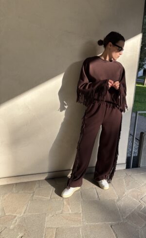 FELPA LUMINA FRANGIA MARRONE