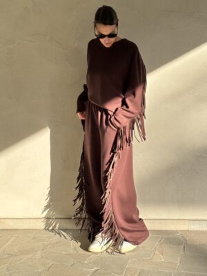 PANTALONE LUMINA FRANGIA MARRONE