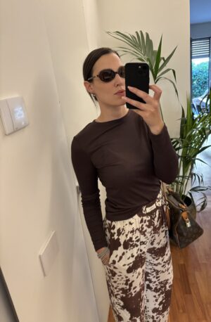 MAGLIA BASIC MARRONE