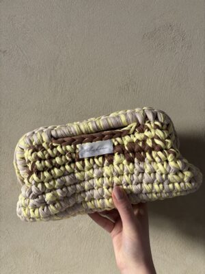 CLUTCH GIALLA, MARRONE, GRIGIA