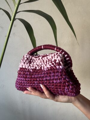CLUTCH MEDIA VIOLA-ROSA-VINACCIA